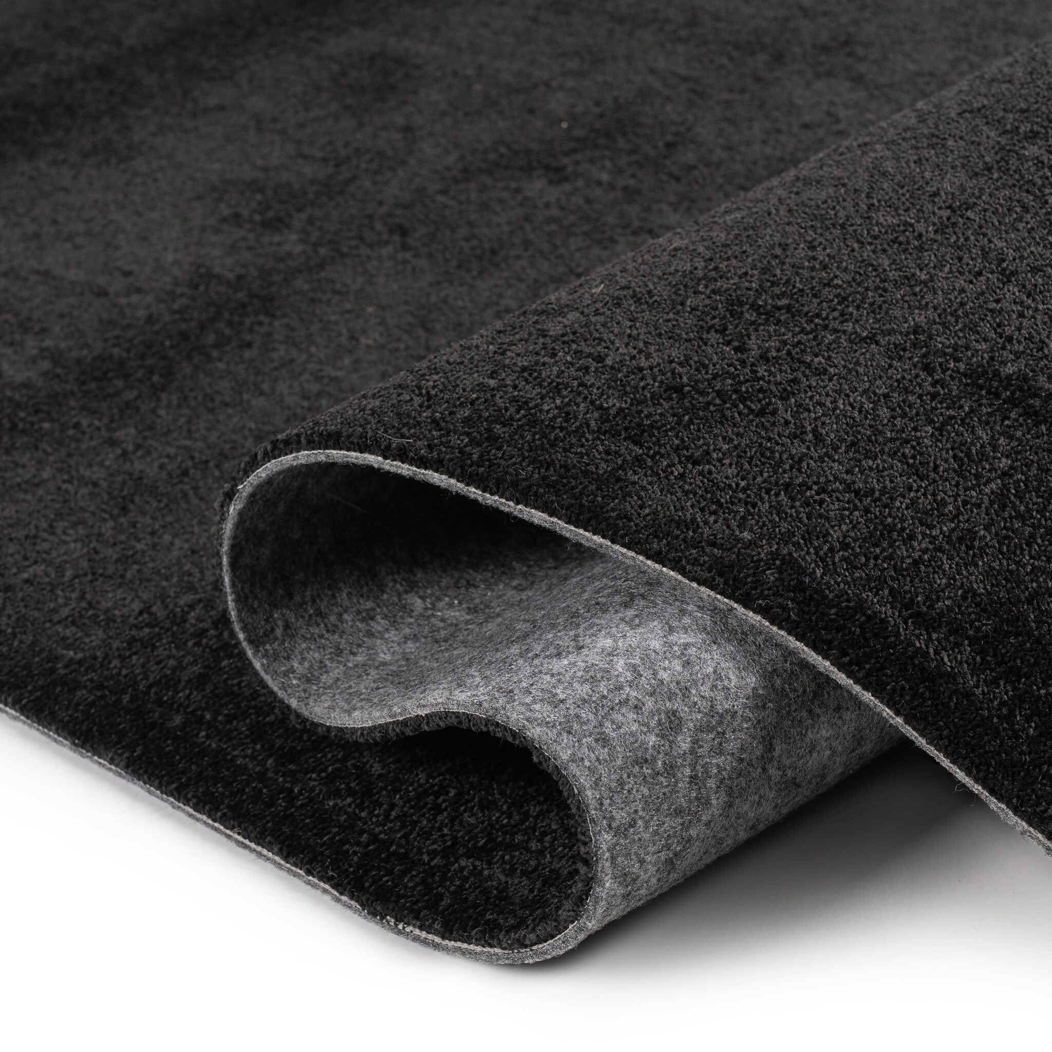 Comfy Soft - Rond Effen Vloerkleed Wasbaar Uni Zwart