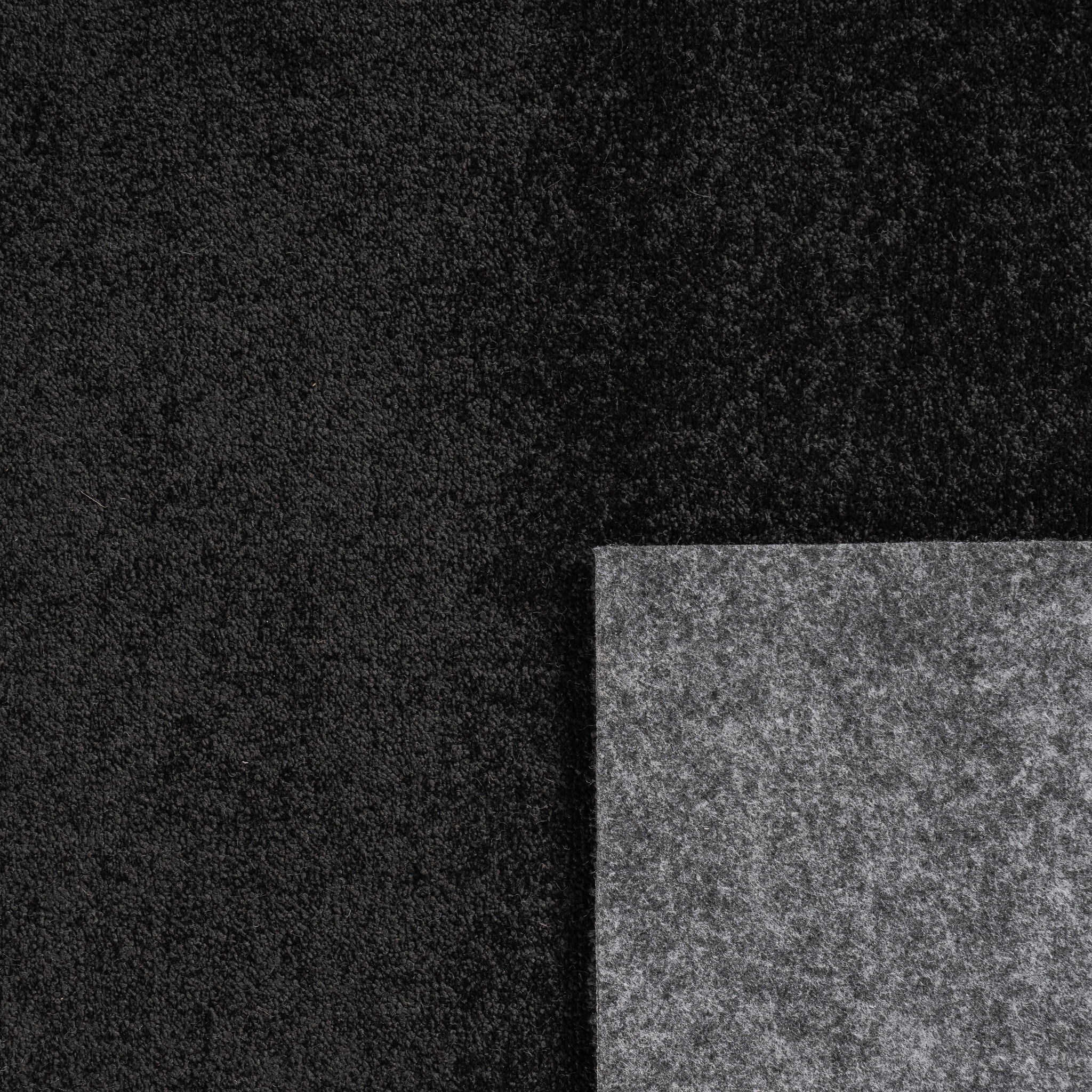 Comfy Soft - Rond Effen Vloerkleed Wasbaar Uni Zwart