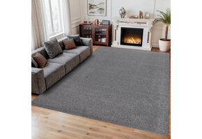 Comfy Soft - Effen Vloerkleed Wasbaar Uni Grijs
