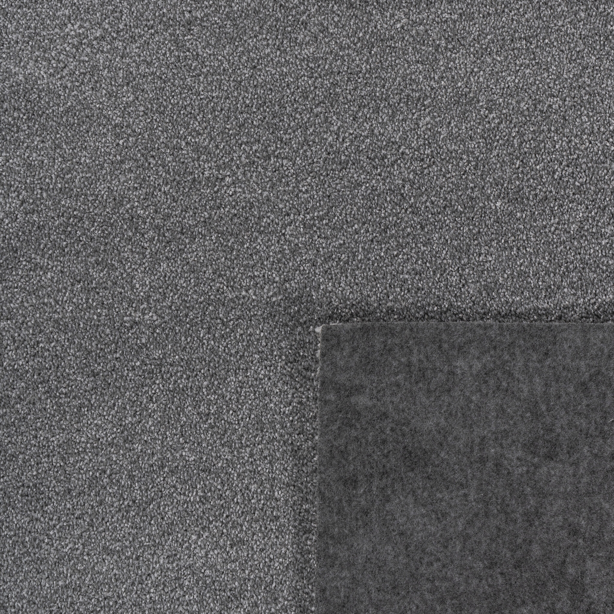 Comfy Soft - Rond Effen Vloerkleed Wasbaar Uni Grijs