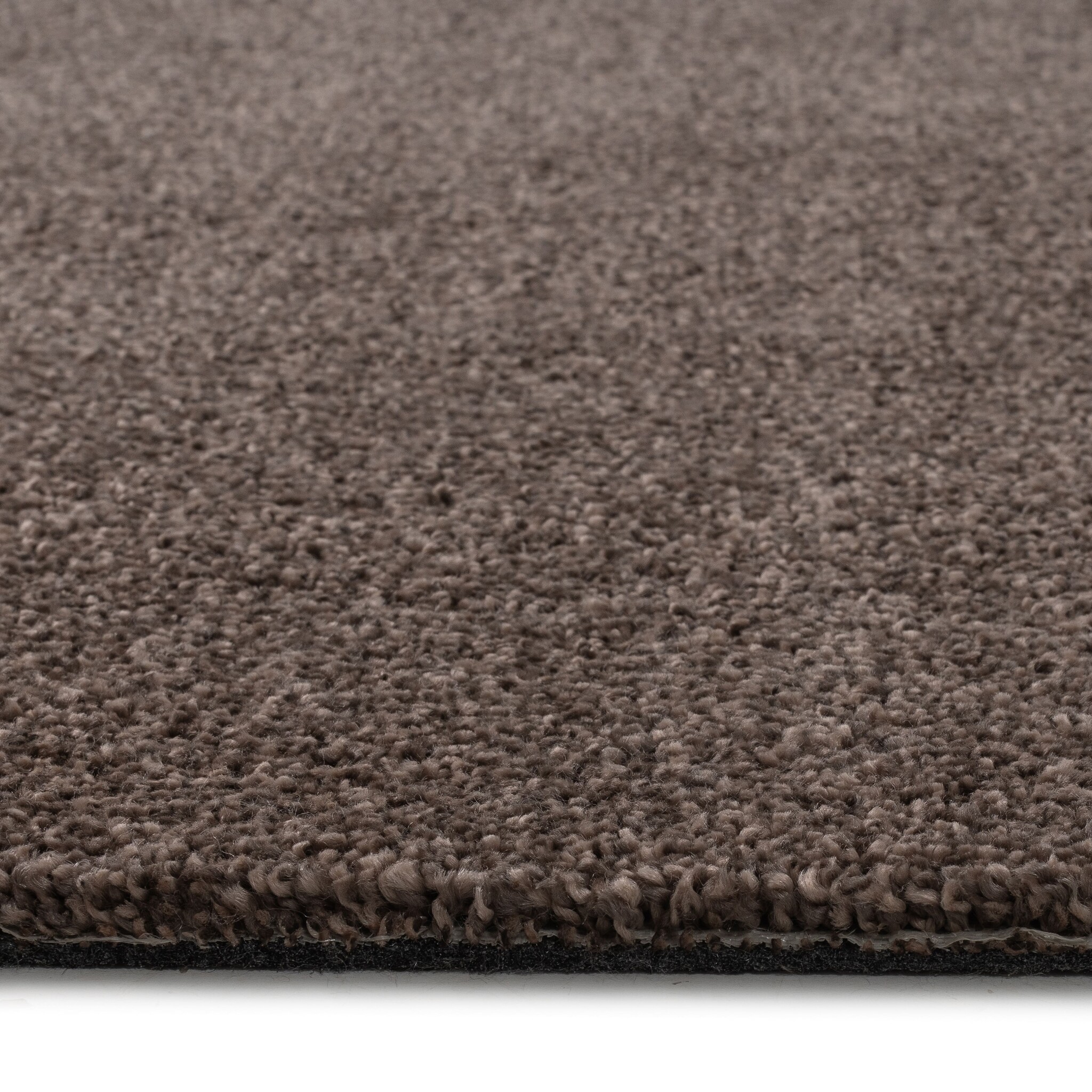 Comfy Soft - Rond Effen Vloerkleed Wasbaar Uni Bruin Donker Beige