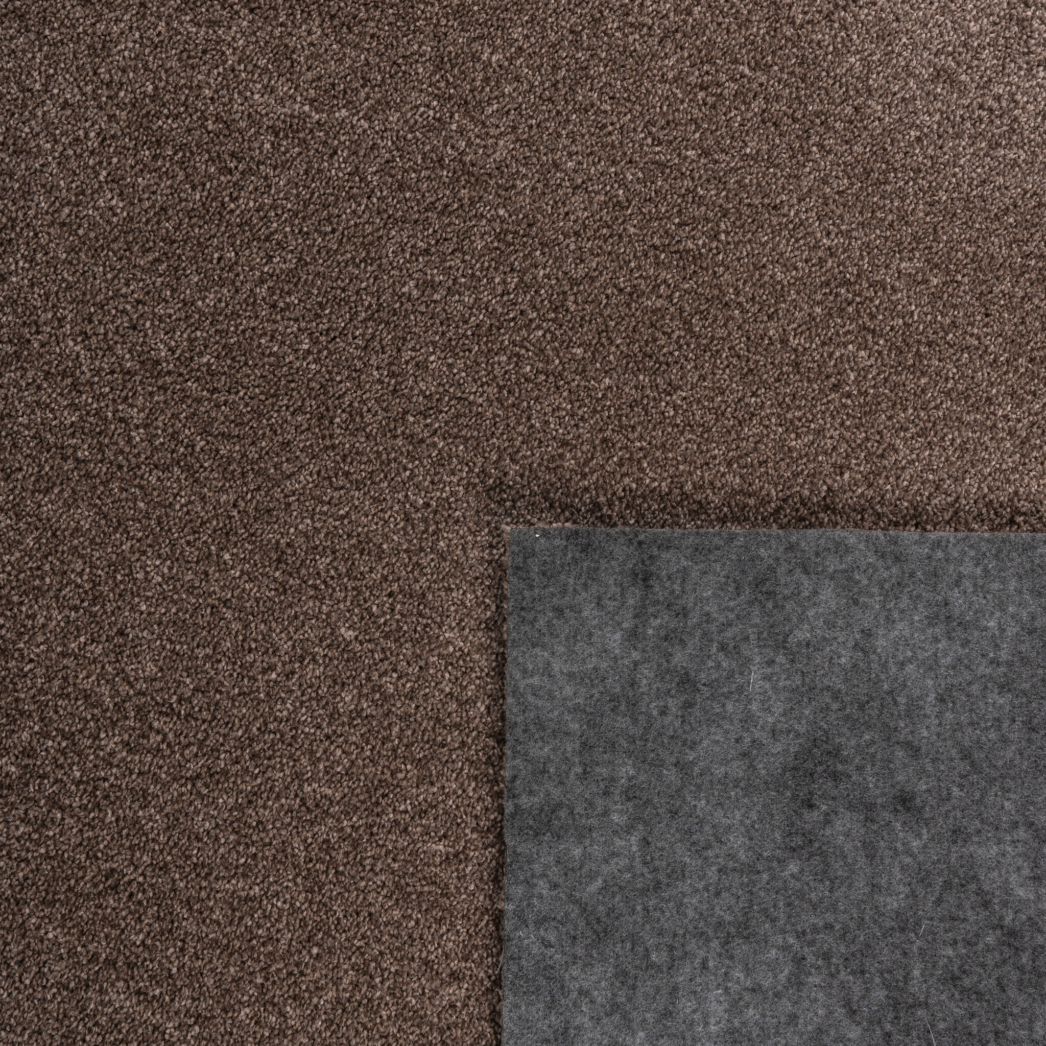 Comfy Soft - Rond Effen Vloerkleed Wasbaar Uni Bruin Donker Beige