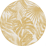 Buitenkleed - Brussels Rond Palm Geel