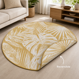 Buitenkleed - Brussels Rond Palm Geel