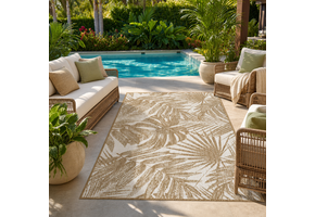 Buitenkleed - Brussels Palm Linnen Beige