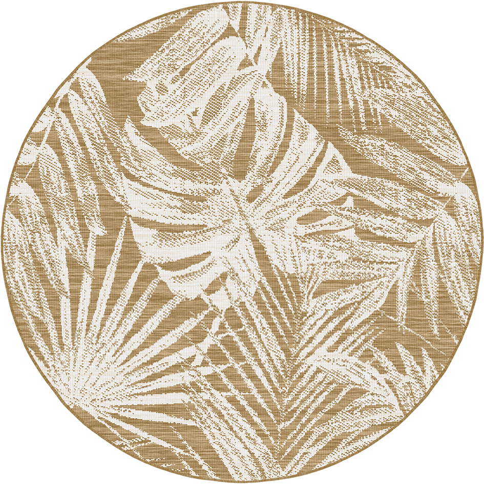 Buitenkleed - Brussels Rond Palm Linnen Beige