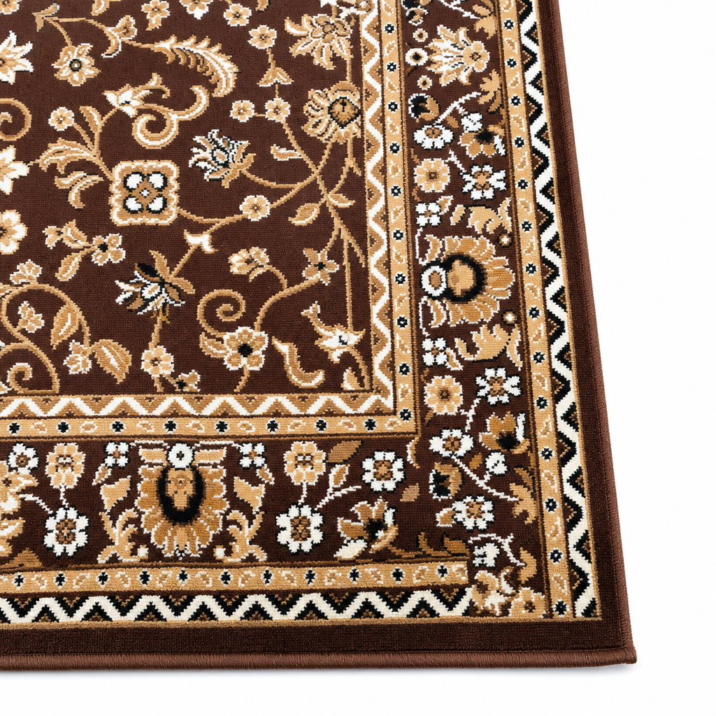 Nain Klassiek Vintage Oosters Vloerkleed Bruin