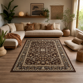 Nain Klassiek Vintage Oosters Vloerkleed Bruin