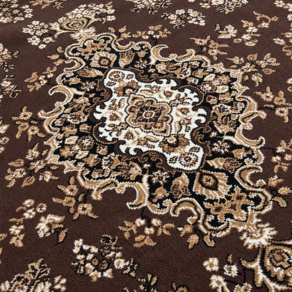 Nain Klassiek Vintage Oosters Vloerkleed Medaillon Bruin