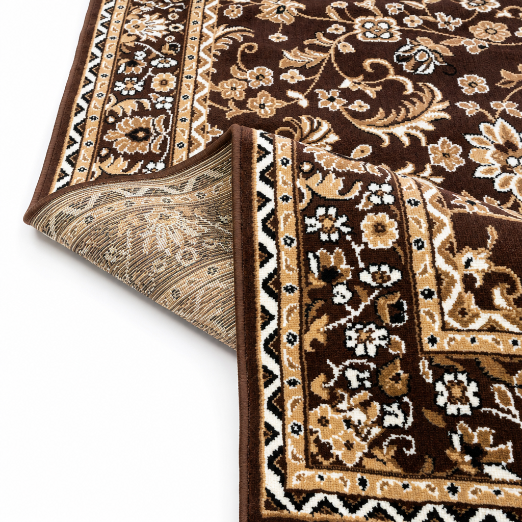 Nain Klassiek Vintage Oosters Vloerkleed Medaillon Bruin