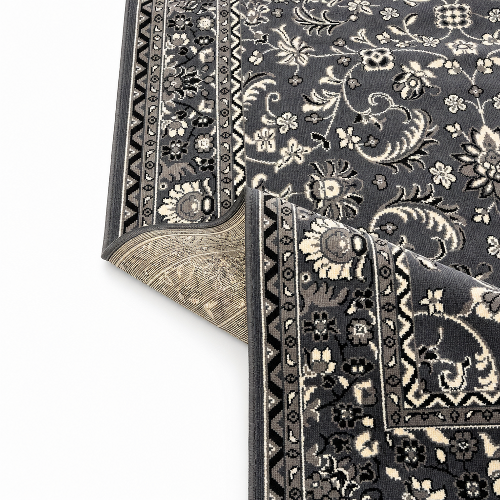 Nain Klassiek Vintage Oosters Vloerkleed Grijs