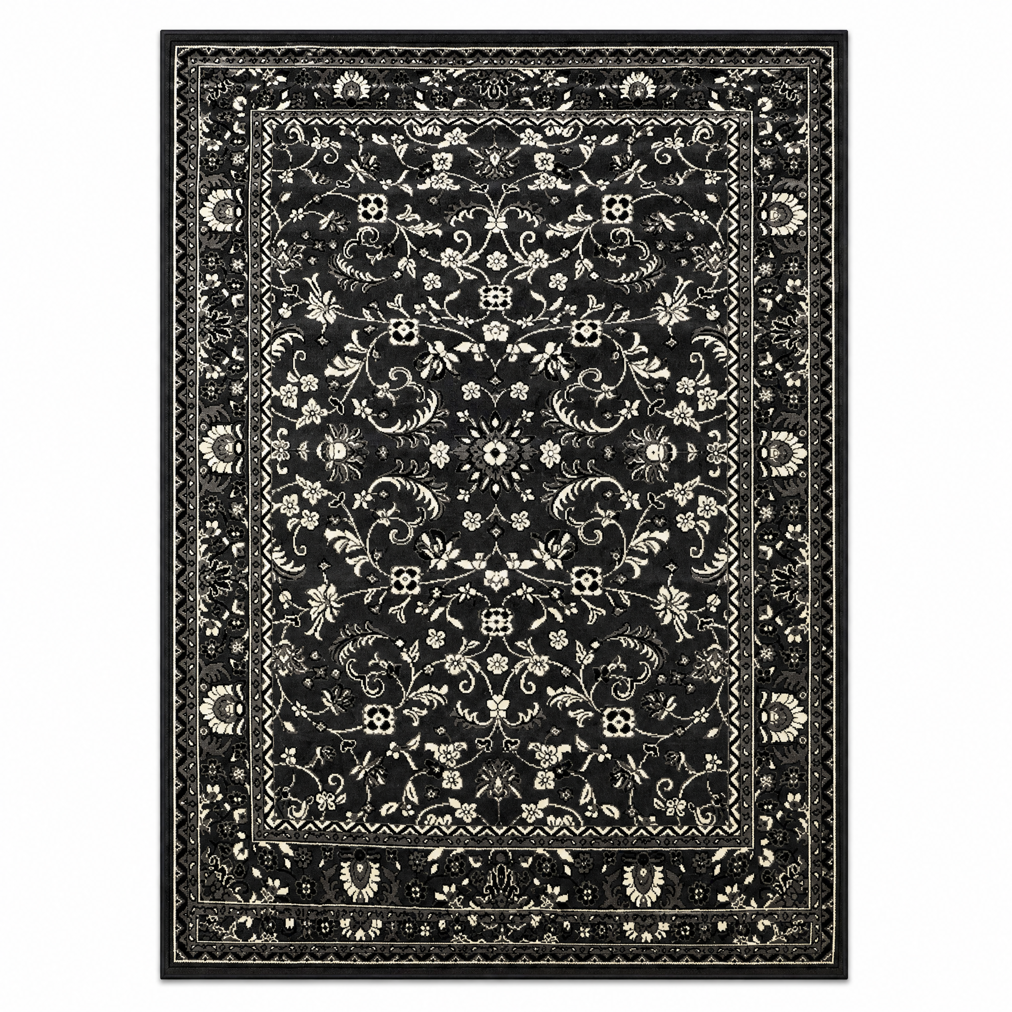 Nain Klassiek Vintage Oosters Vloerkleed Grijs