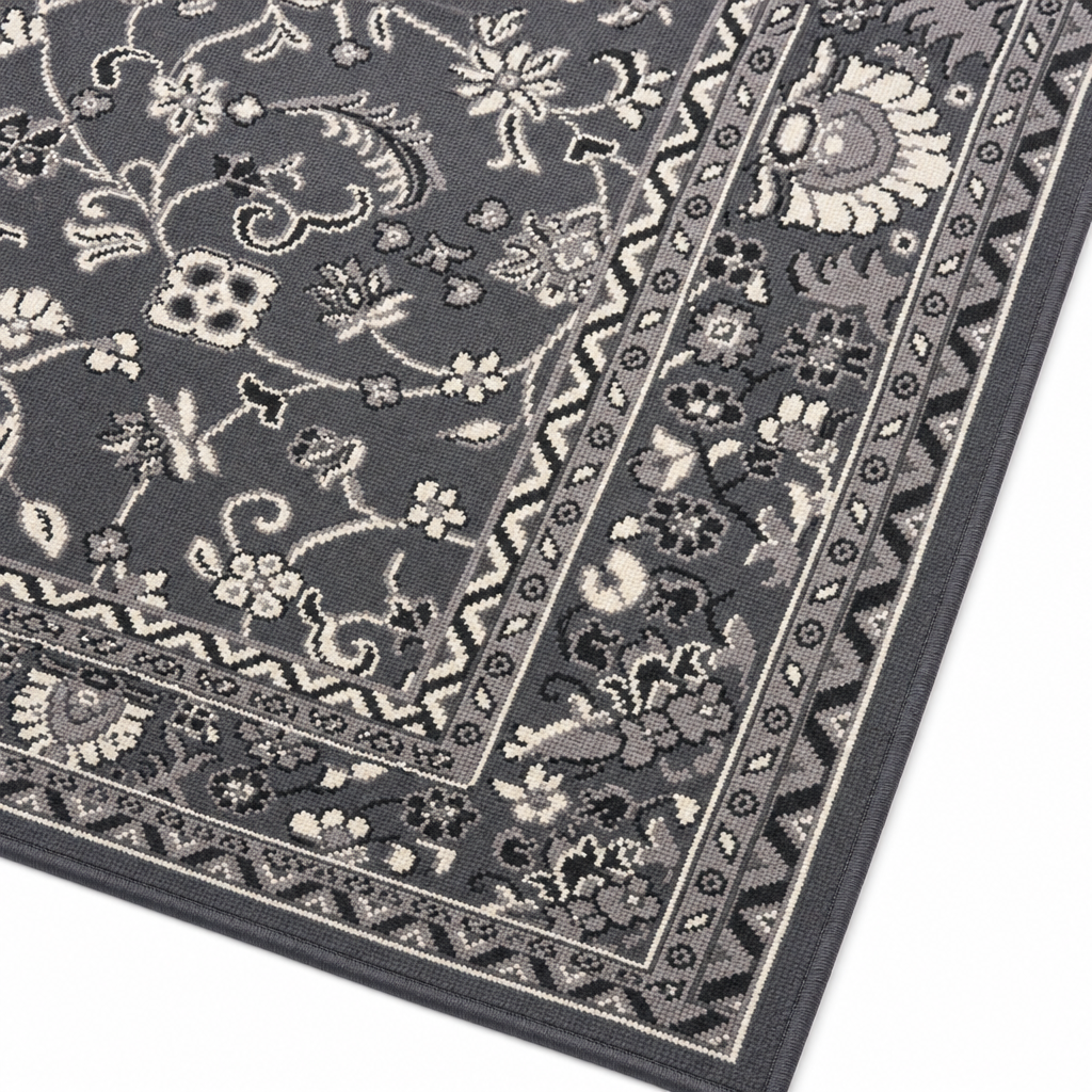Nain Klassiek Vintage Oosters Vloerkleed Grijs