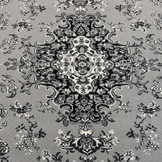 Nain Klassiek Vintage Oosters Vloerkleed Medaillon Grijs Zilver