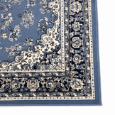 Nain Klassiek Vintage Oosters Vloerkleed Medaillon Blauw