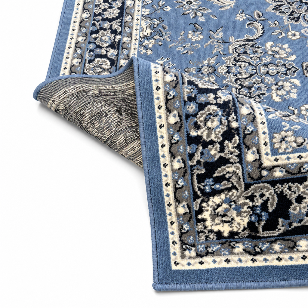 Nain Klassiek Vintage Oosters Vloerkleed Medaillon Blauw