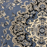 Nain Klassiek Vintage Oosters Vloerkleed Medaillon Blauw