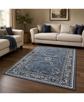 Nain Klassiek Vintage Oosters Vloerkleed Blauw
