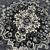 Nain Klassiek Rond Vintage Oosters Vloerkleed Medaillon Grijs
