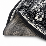 Nain Klassiek Rond Vintage Oosters Vloerkleed Medaillon Grijs