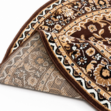 Nain Klassiek Rond Vintage Oosters Vloerkleed Bruin
