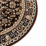 Nain Klassiek Rond Vintage Oosters Vloerkleed Bruin