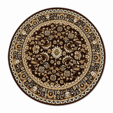 Nain Klassiek Rond Vintage Oosters Vloerkleed Bruin