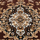 Nain Klassiek Rond Vintage Oosters Vloerkleed Medaillon Bruin