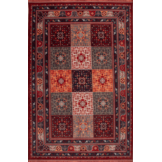 Artline Sultan Oosters Vloerkleed Rood Vintage Handgeknoopte Wol Look