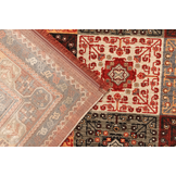 Artline Sultan Oosters Vloerkleed Rood Vintage Handgeknoopte Wol Look