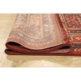 Artline Sultan Oosters Vloerkleed Rood Vintage Handgeknoopte Wol Look