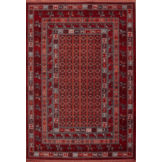 Artline Taj Oosters Vloerkleed Rood Vintage Handgeknoopte Wol Look