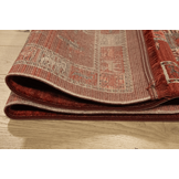 Artline Taj Oosters Vloerkleed Rood Vintage Handgeknoopte Wol Look