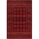 Artline Shah Oosters Vloerkleed Rood Vintage Handgeknoopte Wol Look