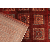 Artline Shah Oosters Vloerkleed Rood Vintage Handgeknoopte Wol Look