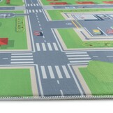 Kindervloerkleed Verkeer Groen Speelkleed Wasbaar Antislip