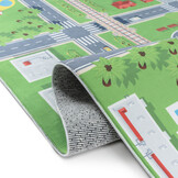 Kindervloerkleed Verkeer Groen Speelkleed Wasbaar Antislip