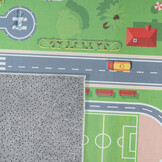 Kindervloerkleed Verkeer Groen Speelkleed Wasbaar Antislip