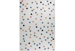 Kindervloerkleed Stippen Creme Multi Wasbaar Antislip