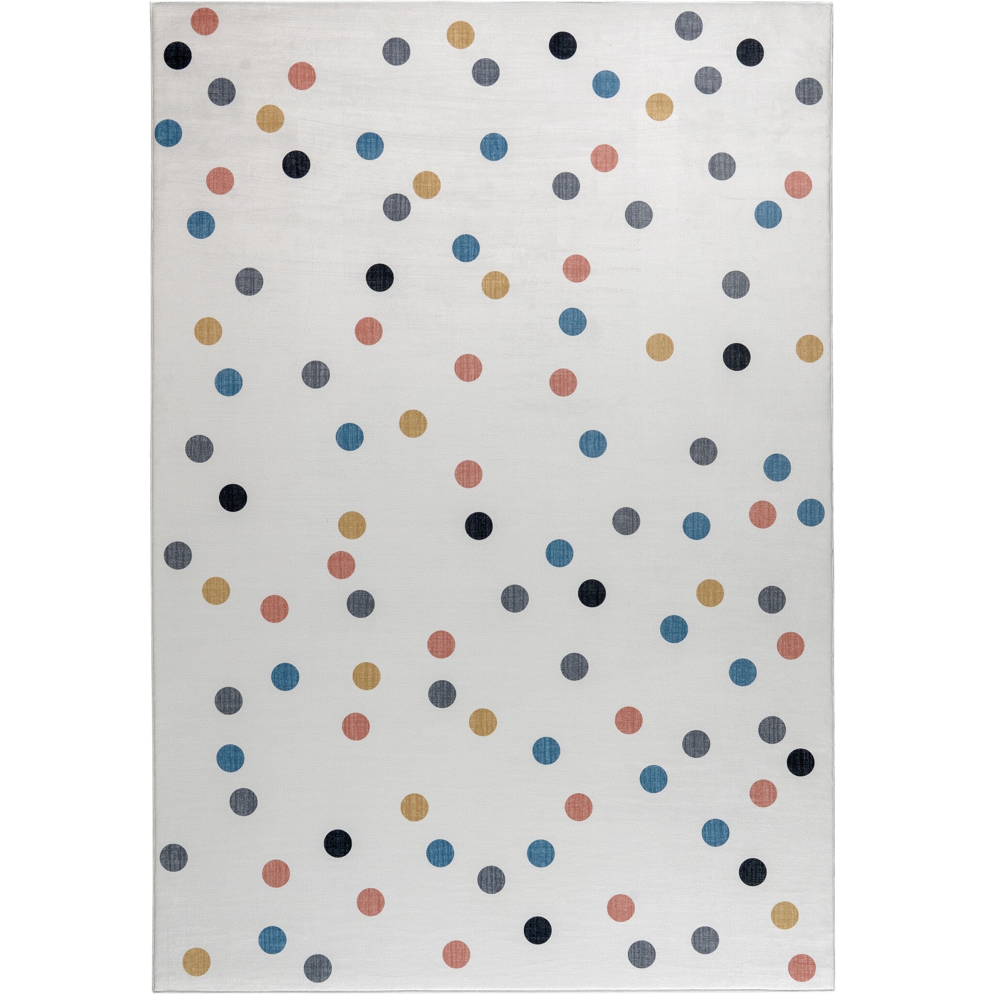 Kindervloerkleed Stippen Creme Multi Wasbaar Antislip