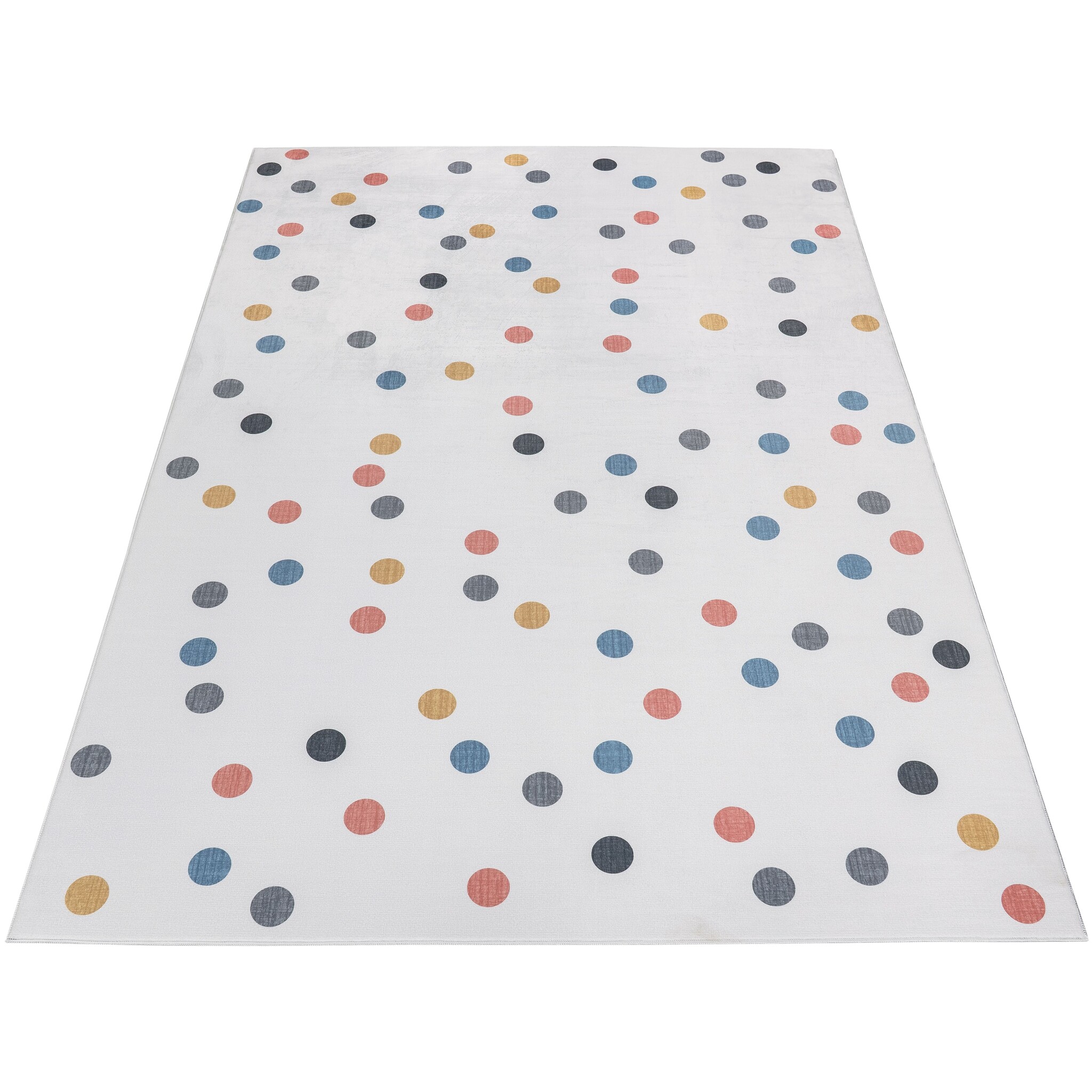 Kindervloerkleed Stippen Creme Multi Wasbaar Antislip