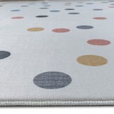 Kindervloerkleed Stippen Creme Multi Wasbaar Antislip