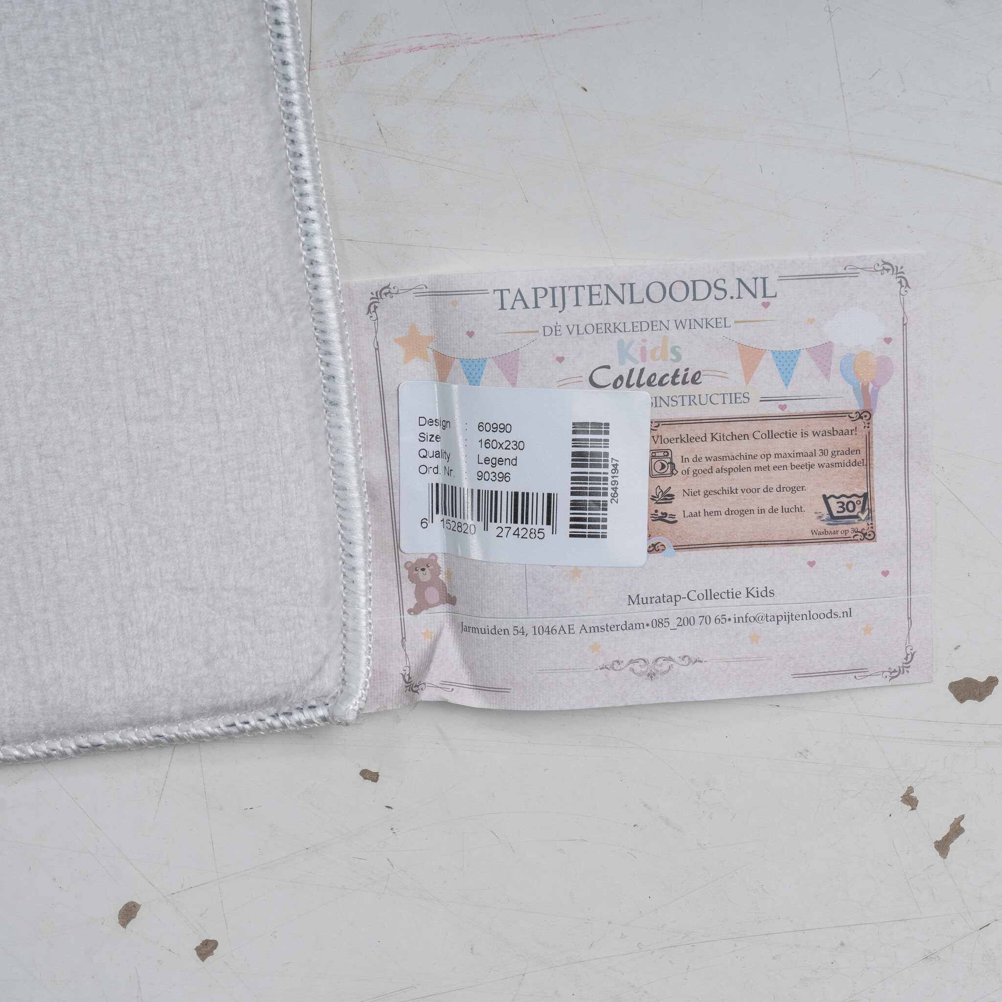 Kindervloerkleed Stippen Creme Multi Wasbaar Antislip
