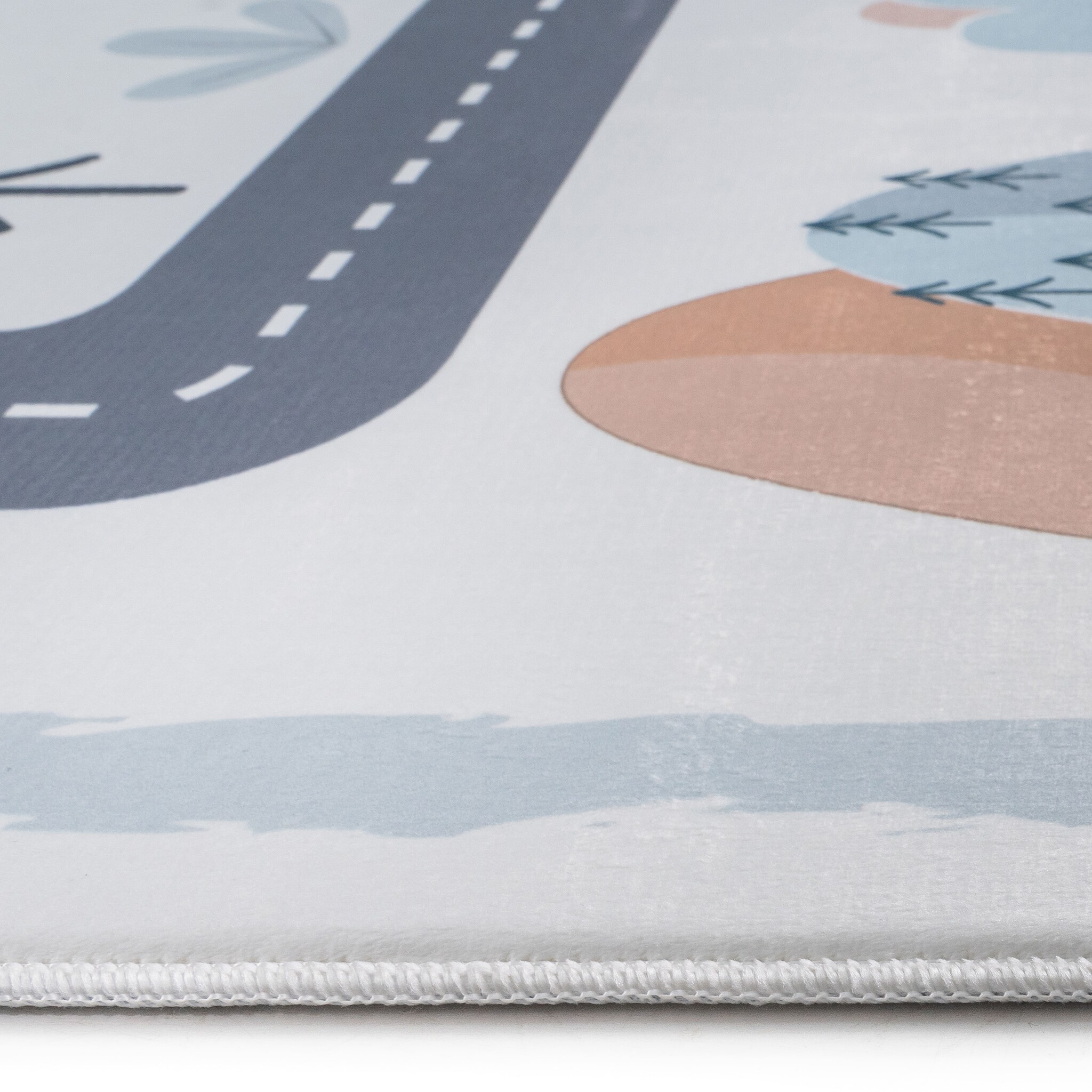 Kindervloerkleed Speelmat Weg & Natuur Creme Multi Wasbaar Antislip