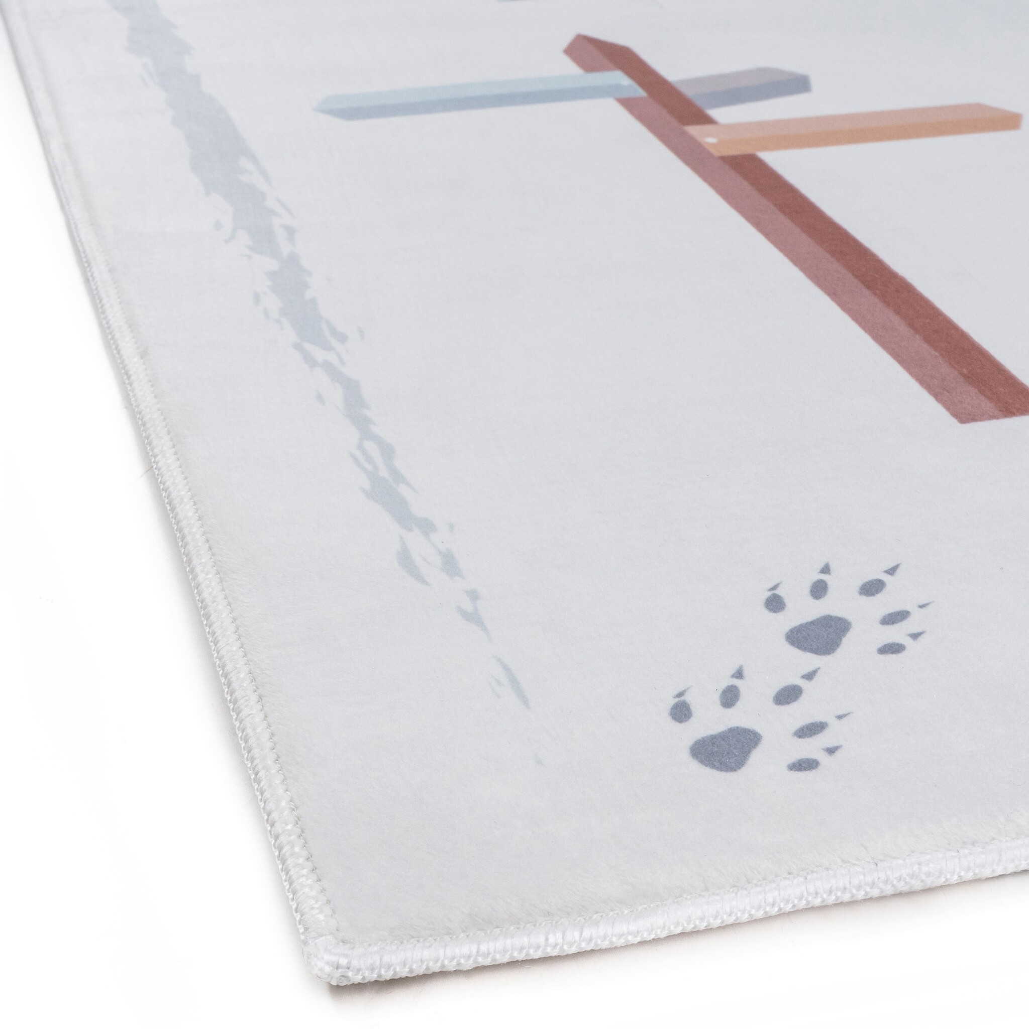 Kindervloerkleed Speelmat Weg & Natuur Creme Multi Wasbaar Antislip