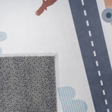 Kindervloerkleed Speelmat Weg & Natuur Creme Multi Wasbaar Antislip