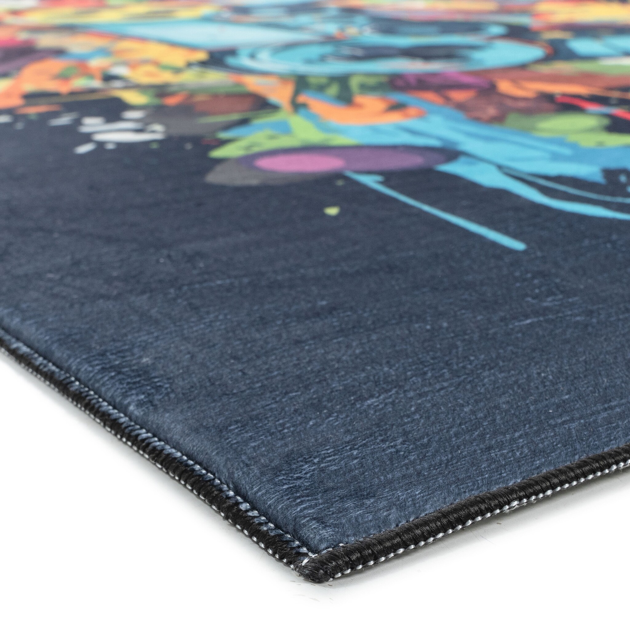 Kindervloerkleed Gaming Graffiti Blauw Multi Wasbaar Antislip