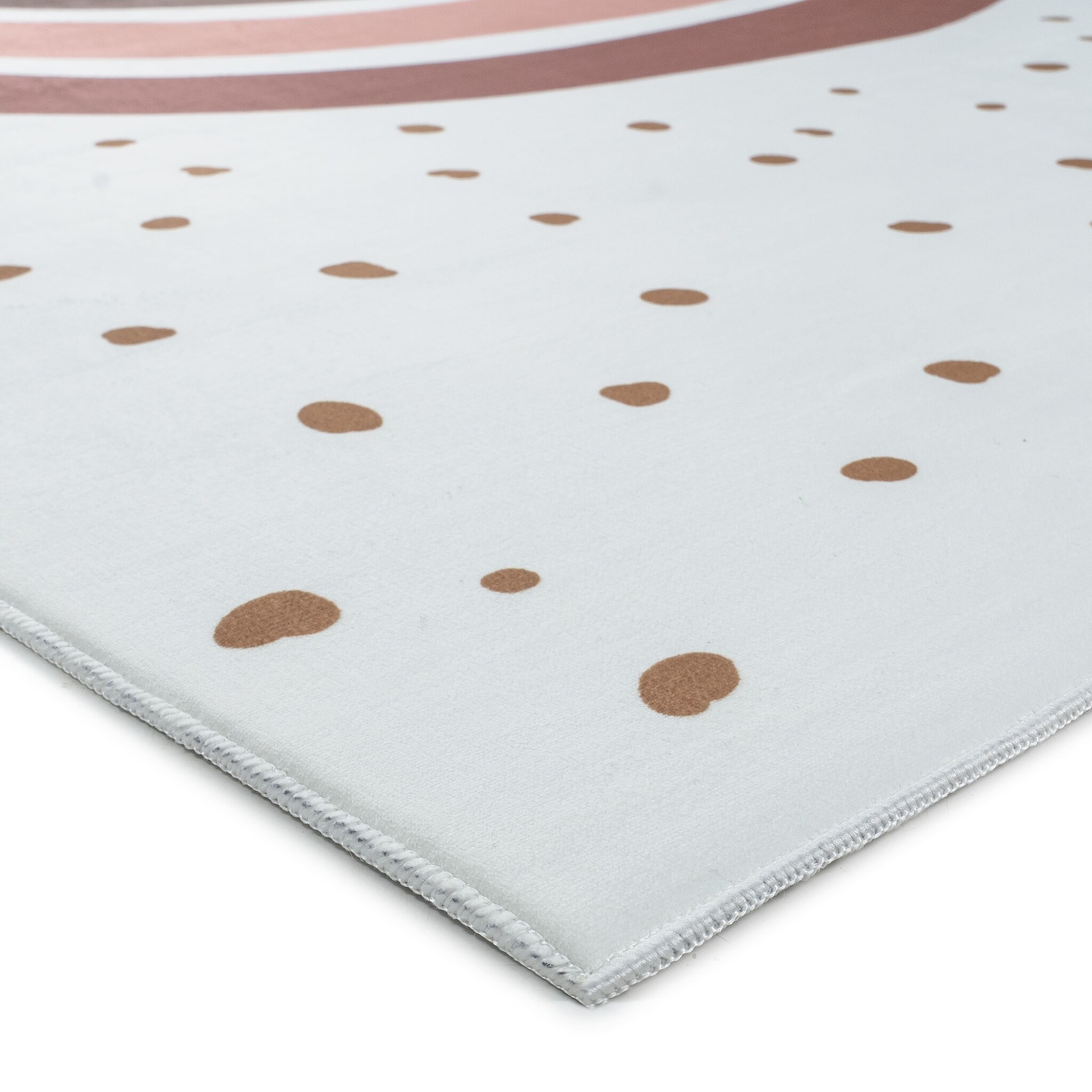Kindervloerkleed Boho Regenboog Creme Multi Wasbaar Antislip