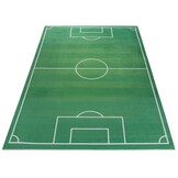 Kindervloerkleed Voetbal Groen Wasbaar Antislip