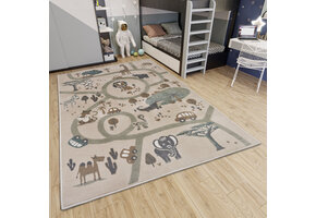 Kindervloerkleed Artis Crème/Bruin